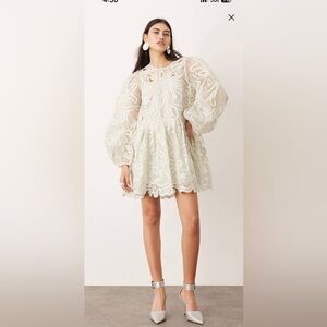 ❤️SOLD❤️ ASOS Edition Pale green organza mini dress. Sz 14. NWT sold out size